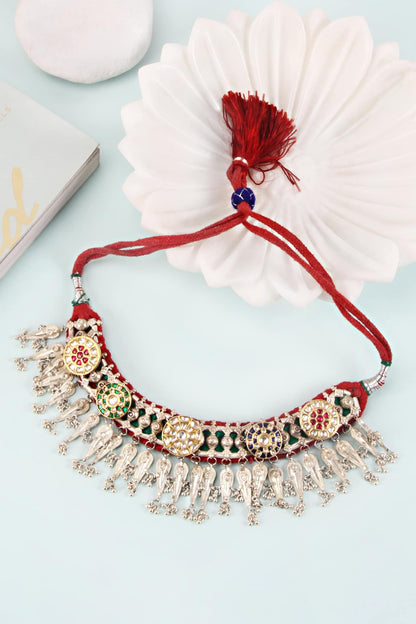 Handcrafted Floral Carved Choker 