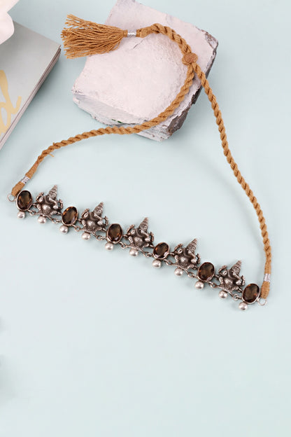 Handcrafted Temple Carved Choker 