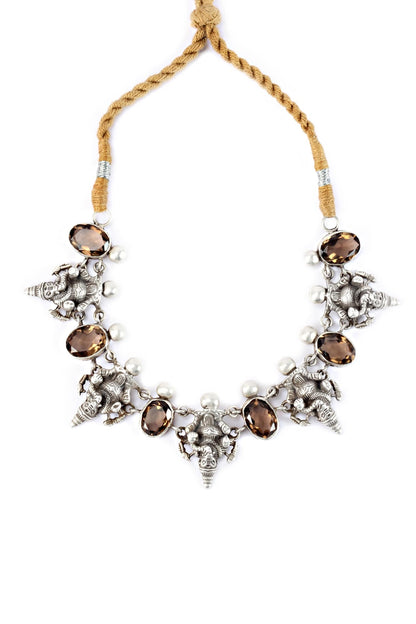 Handcrafted Temple Carved Choker 