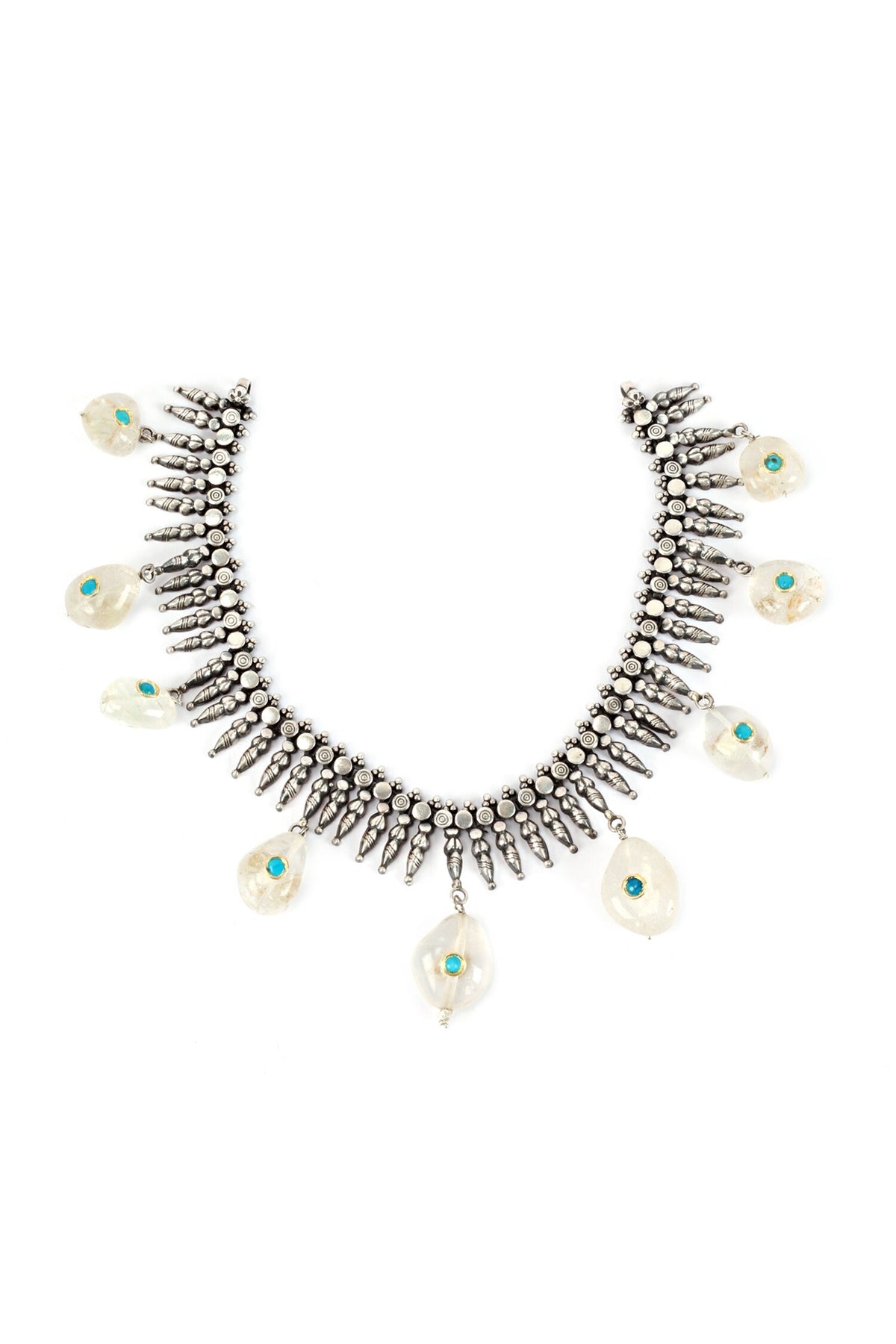 Handcrafted Stone Drop Necklace 