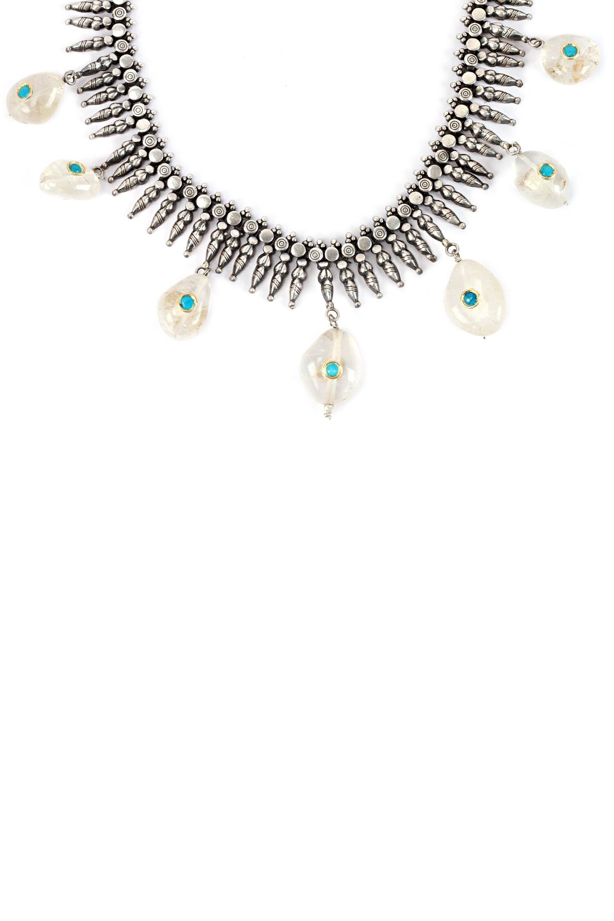 Handcrafted Stone Drop Necklace 