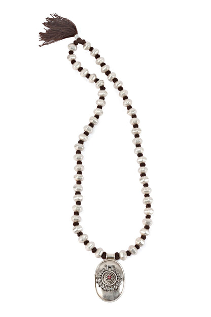 Handcrafted Carved Pendant Necklace 