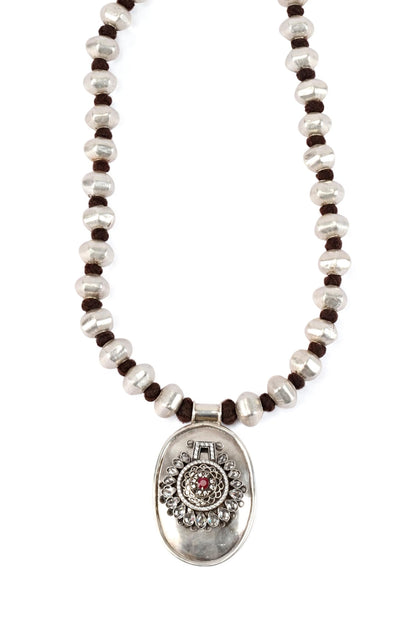 Handcrafted Carved Pendant Necklace 