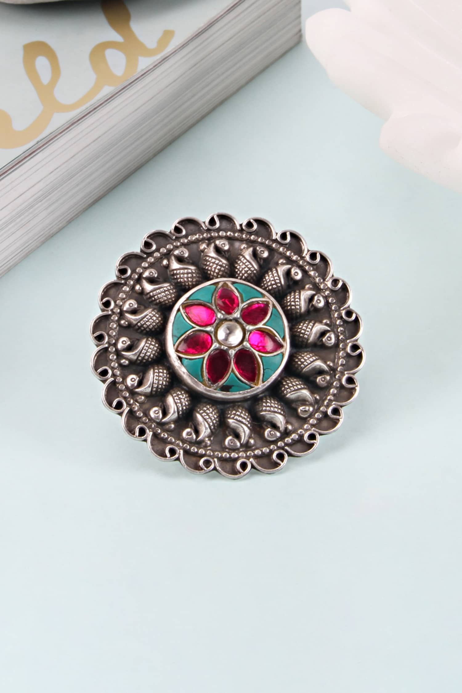 Handcrafted Carved Ring 