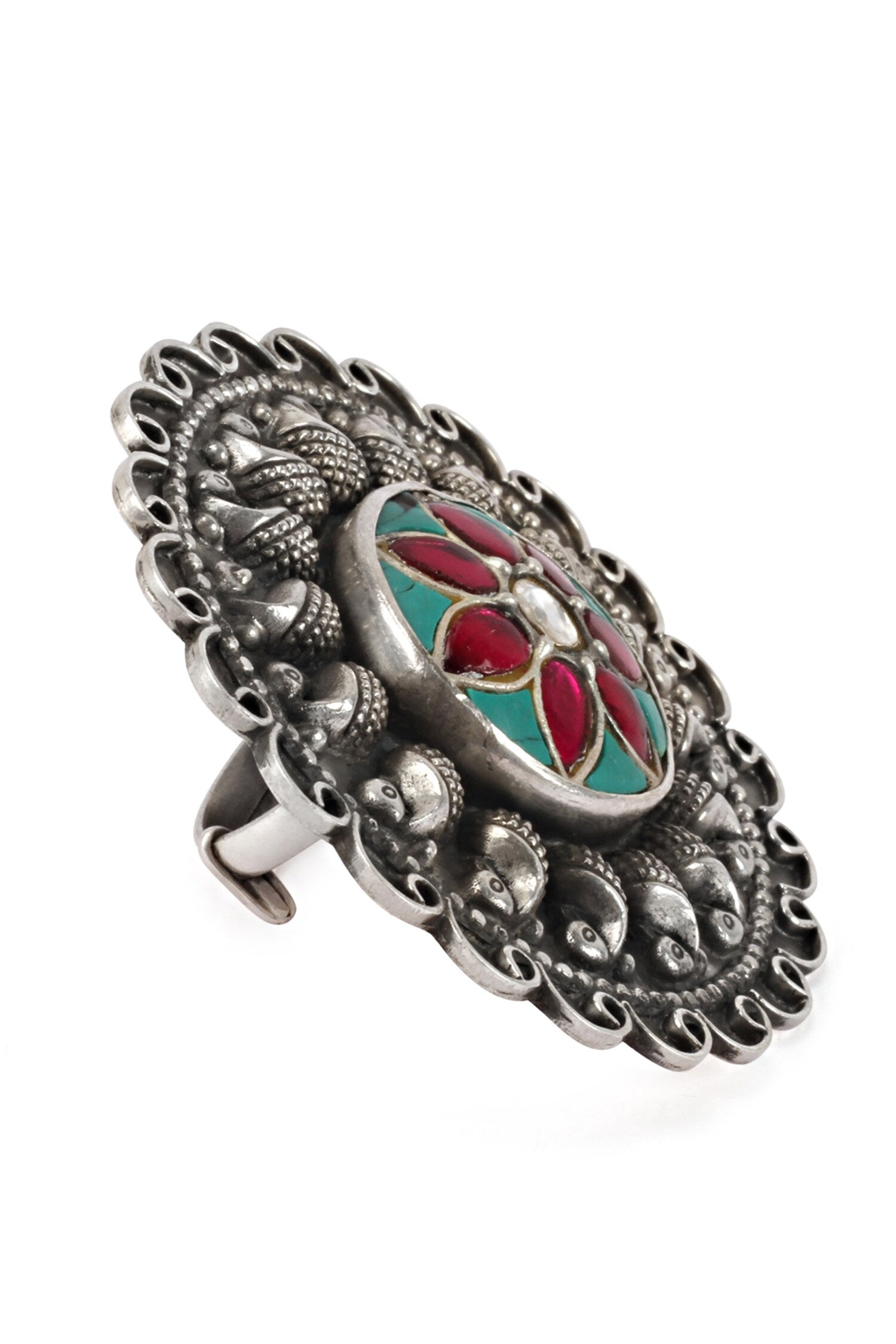Handcrafted Carved Ring 