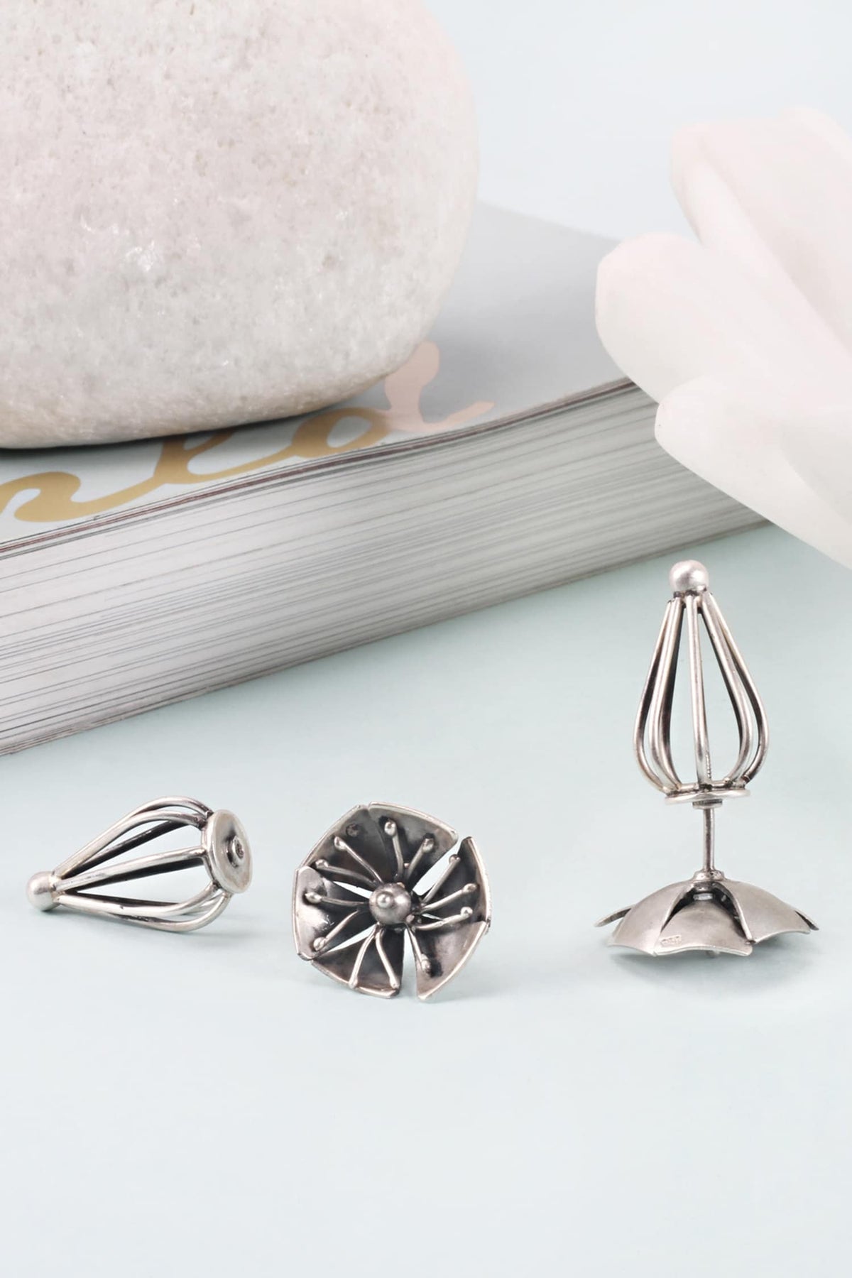 Handcrafted Carved Earrings 