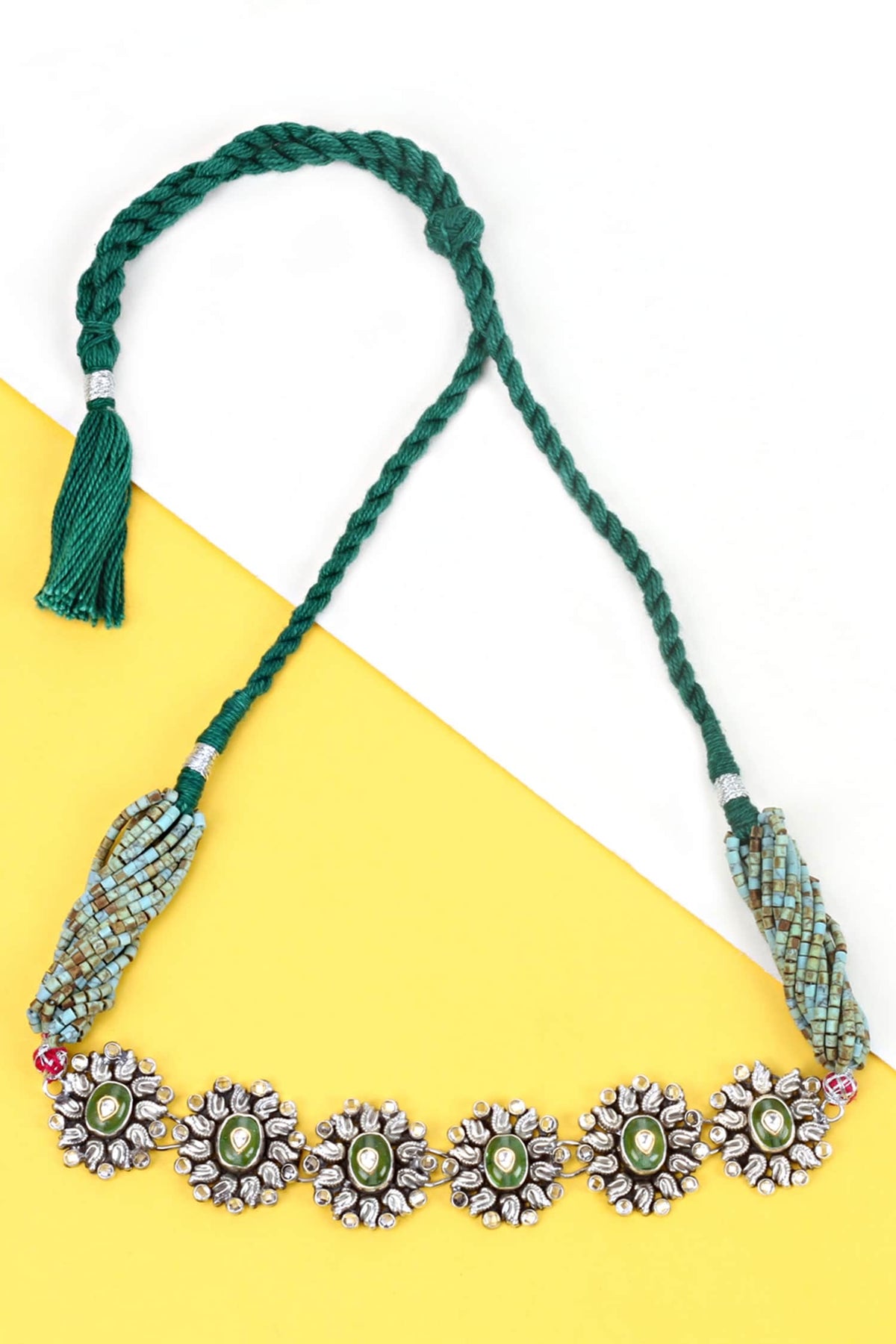 Handcrafted Floral Carved Choker 