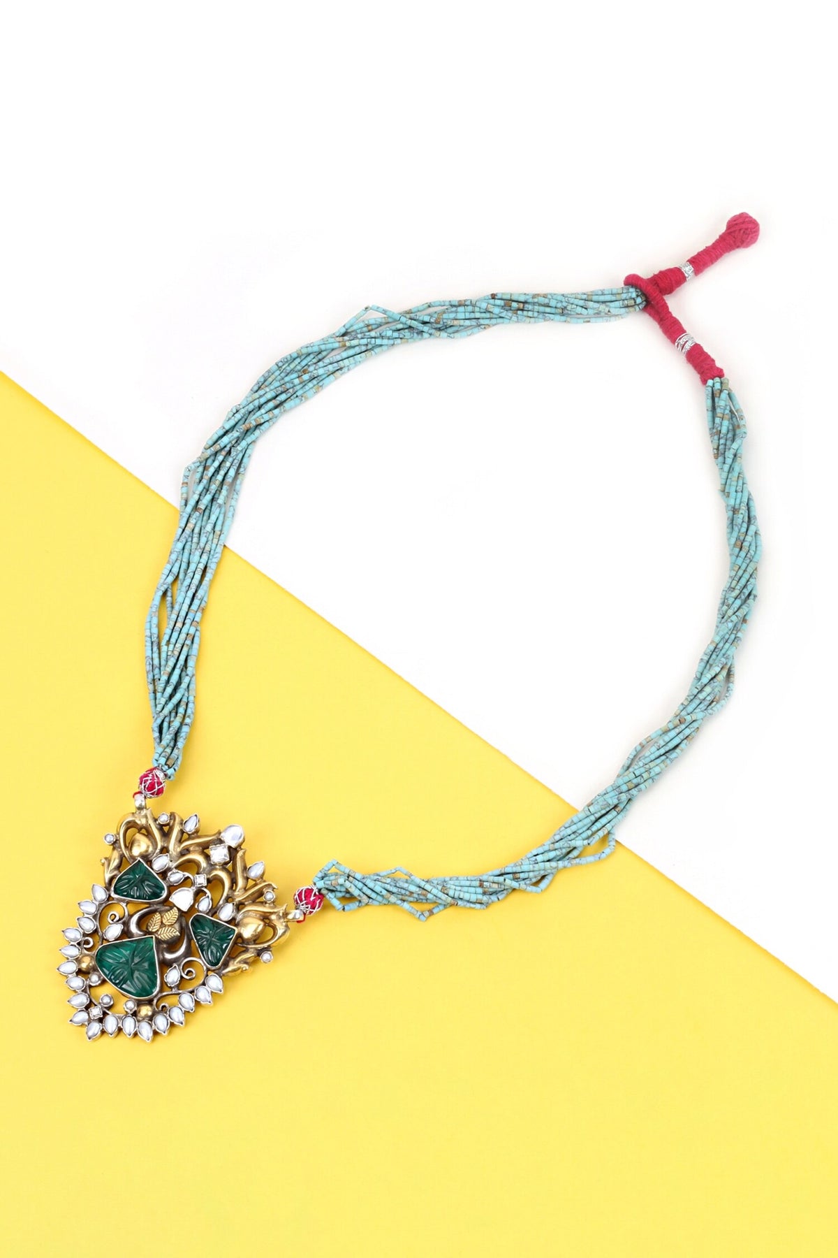 Handcrafted Carved Pendant Necklace 