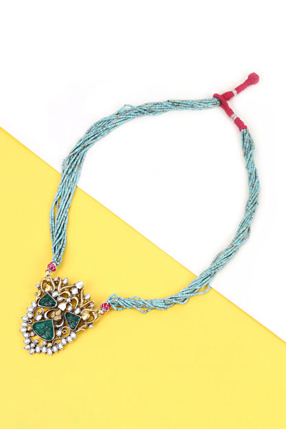 Handcrafted Carved Pendant Necklace 