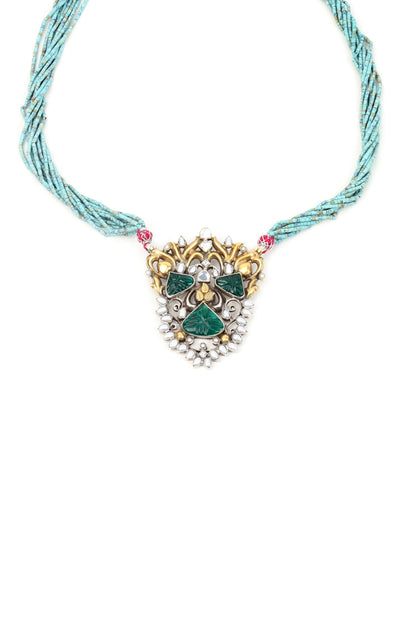 Handcrafted Carved Pendant Necklace 