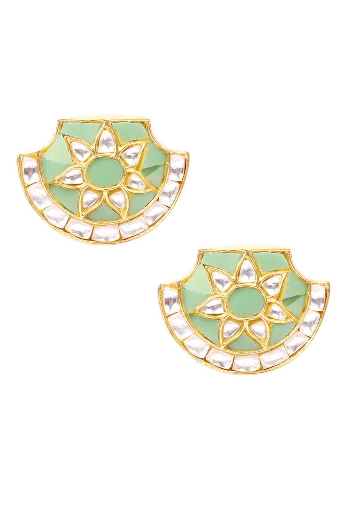 Handcrafted Floral Carved Studs 