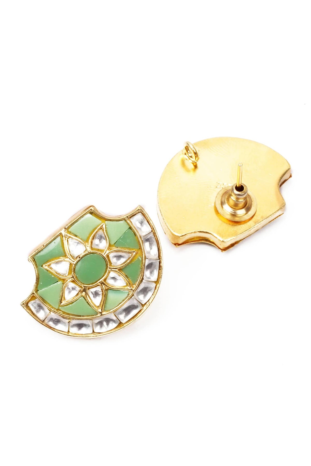 Handcrafted Floral Carved Studs 