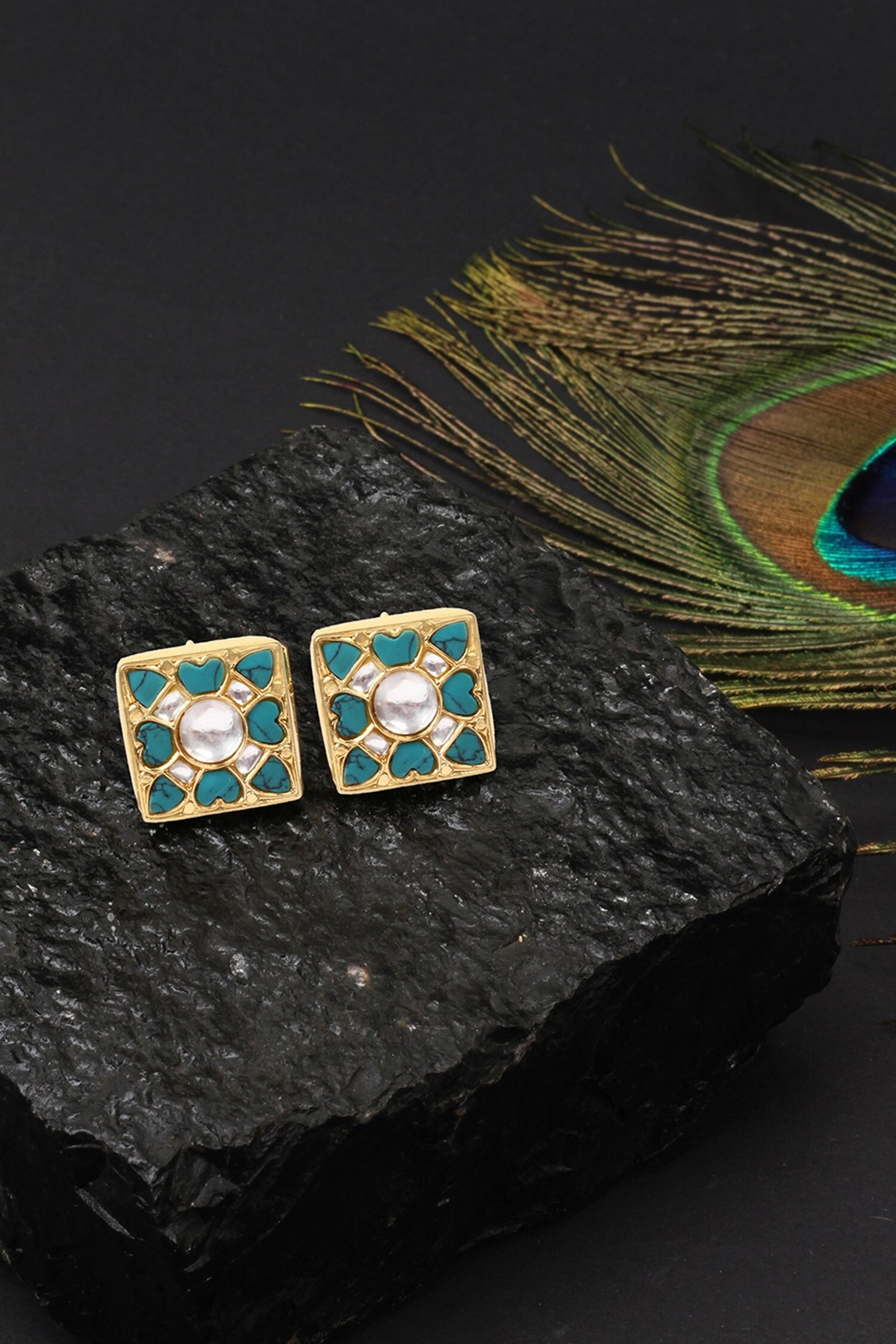 Handcrafted Square Studs 