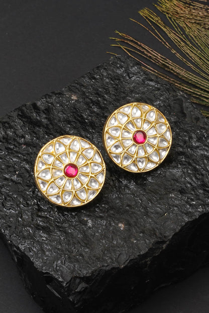 Handcrafted Floral Carved Studs 