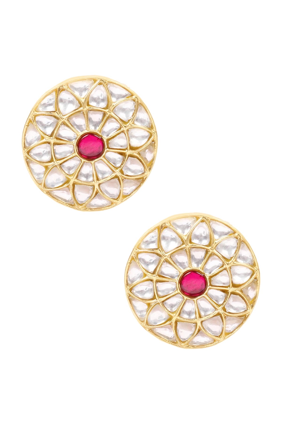 Handcrafted Floral Carved Studs 