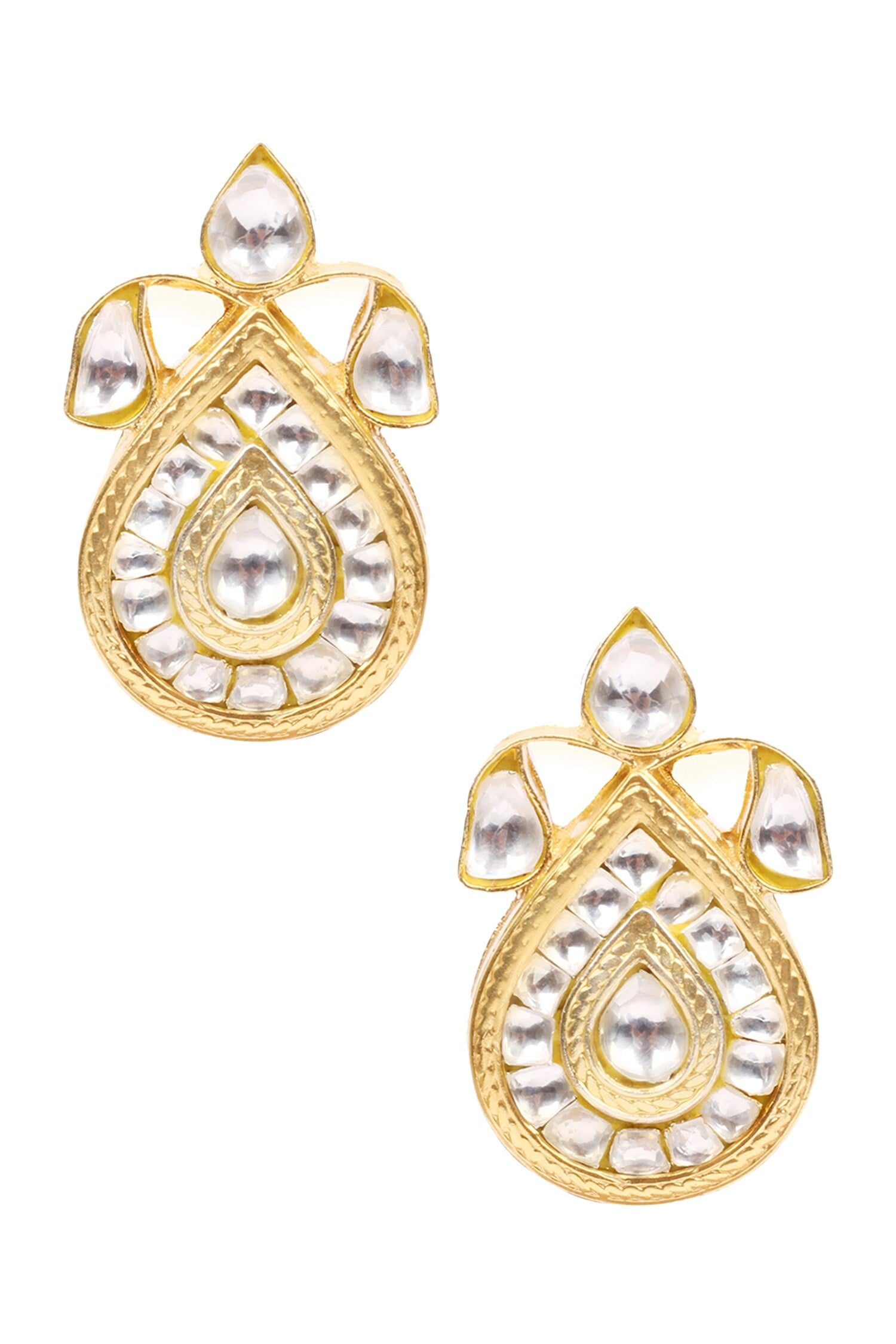 Handcrafted Stone Teardrop Studs 