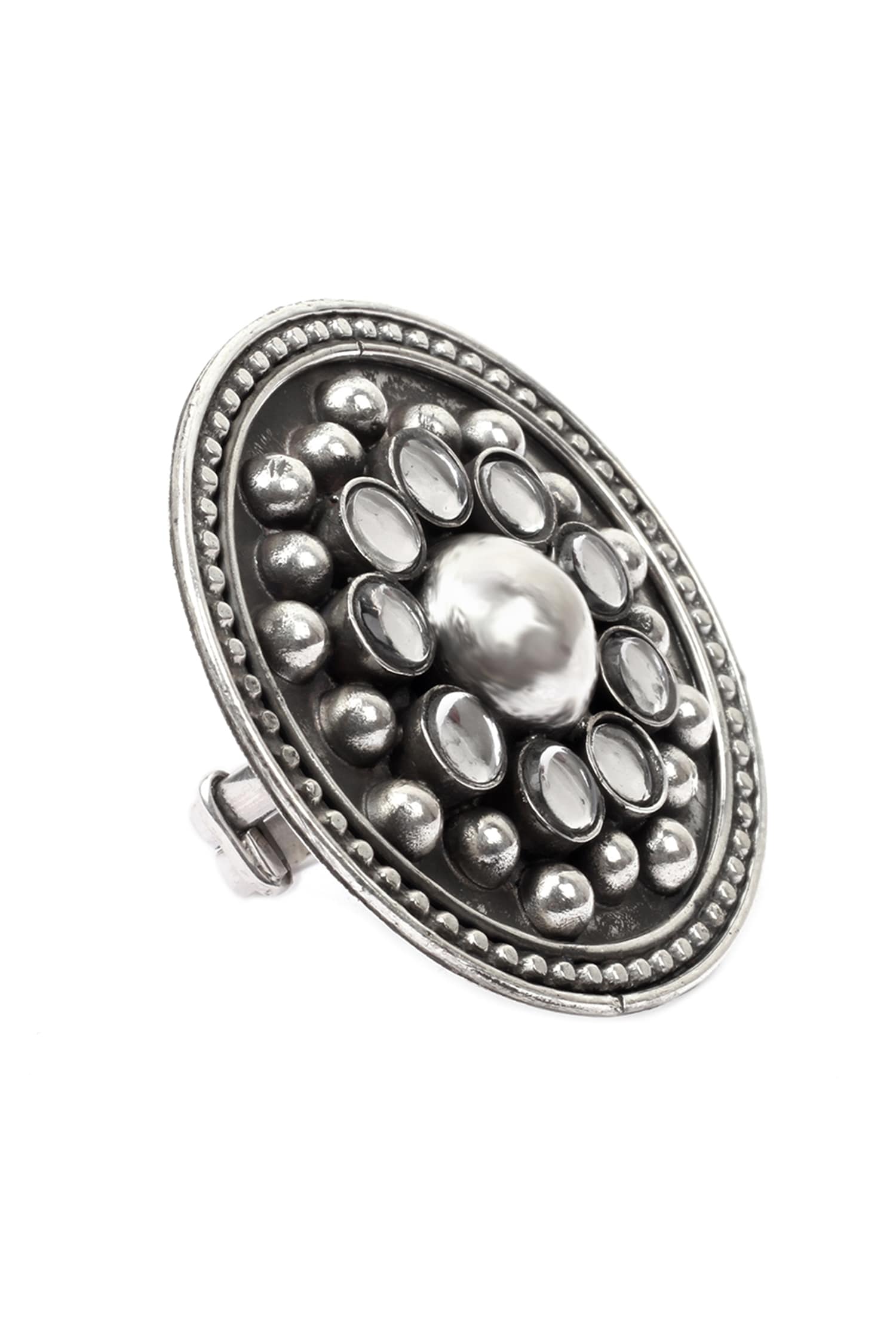 Handcrafted Circular Carved Ring 