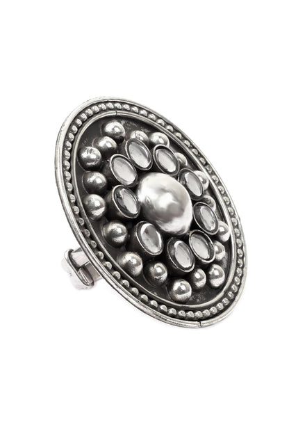 Handcrafted Circular Carved Ring 