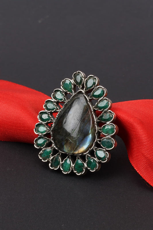 Handcrafted Teardrop Ring 