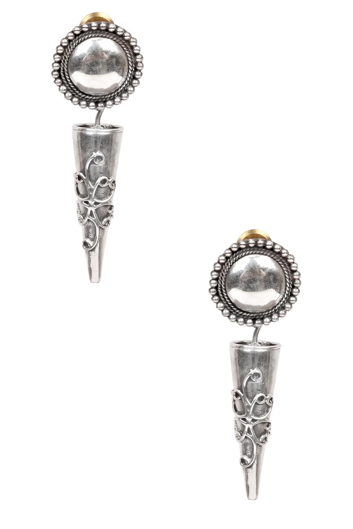 Handcrafted Carved Drop Earrings 