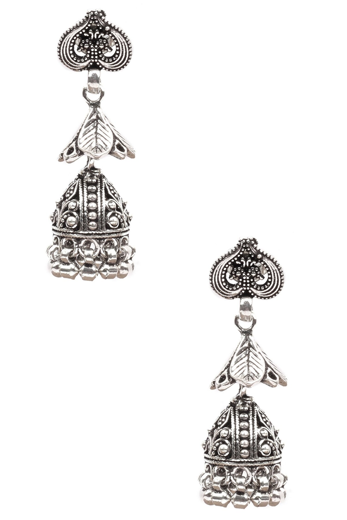 Handcrafted Floral Carved Jhumkas 