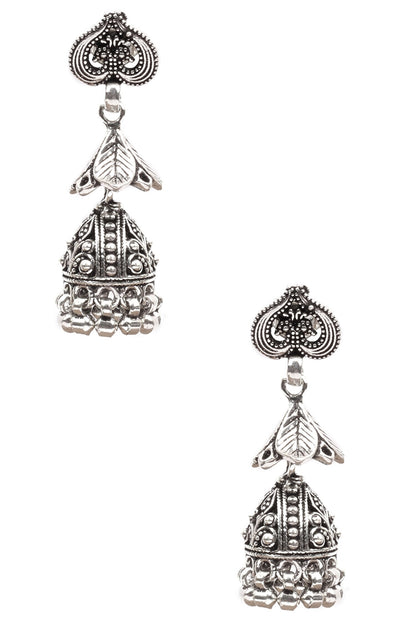 Handcrafted Floral Carved Jhumkas 