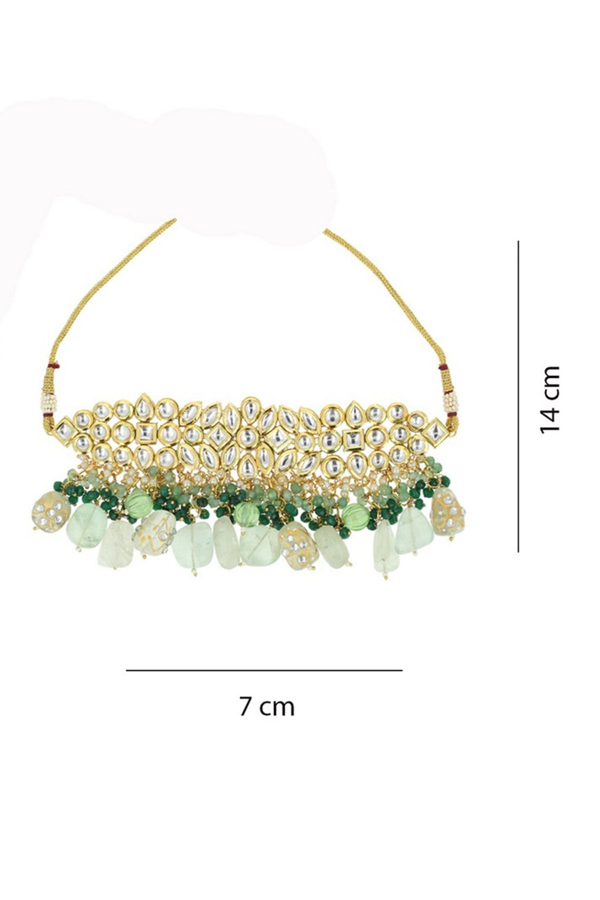 Kundan Stone Drop Choker Set 