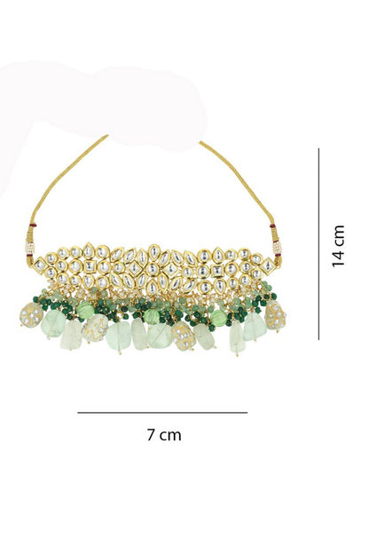 Kundan Stone Drop Choker Set 