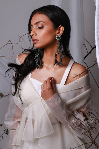 Aiza Studded Long Earrings 