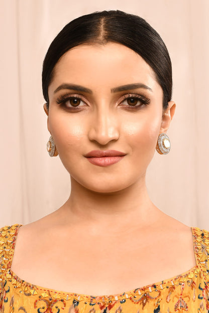 Polki Embellished Stud Earrings 