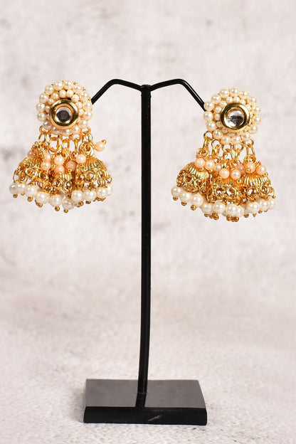 Kundan Embellished Jhumkis 