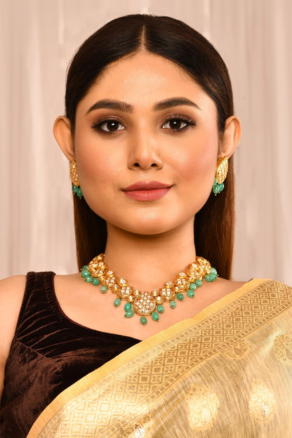 Teardrop Kundan Choker Set 
