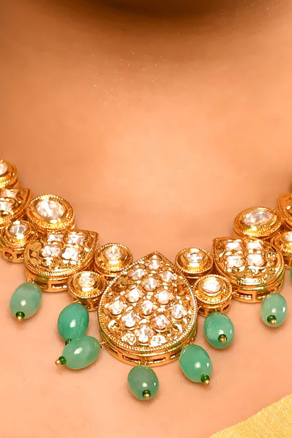 Teardrop Kundan Choker Set 