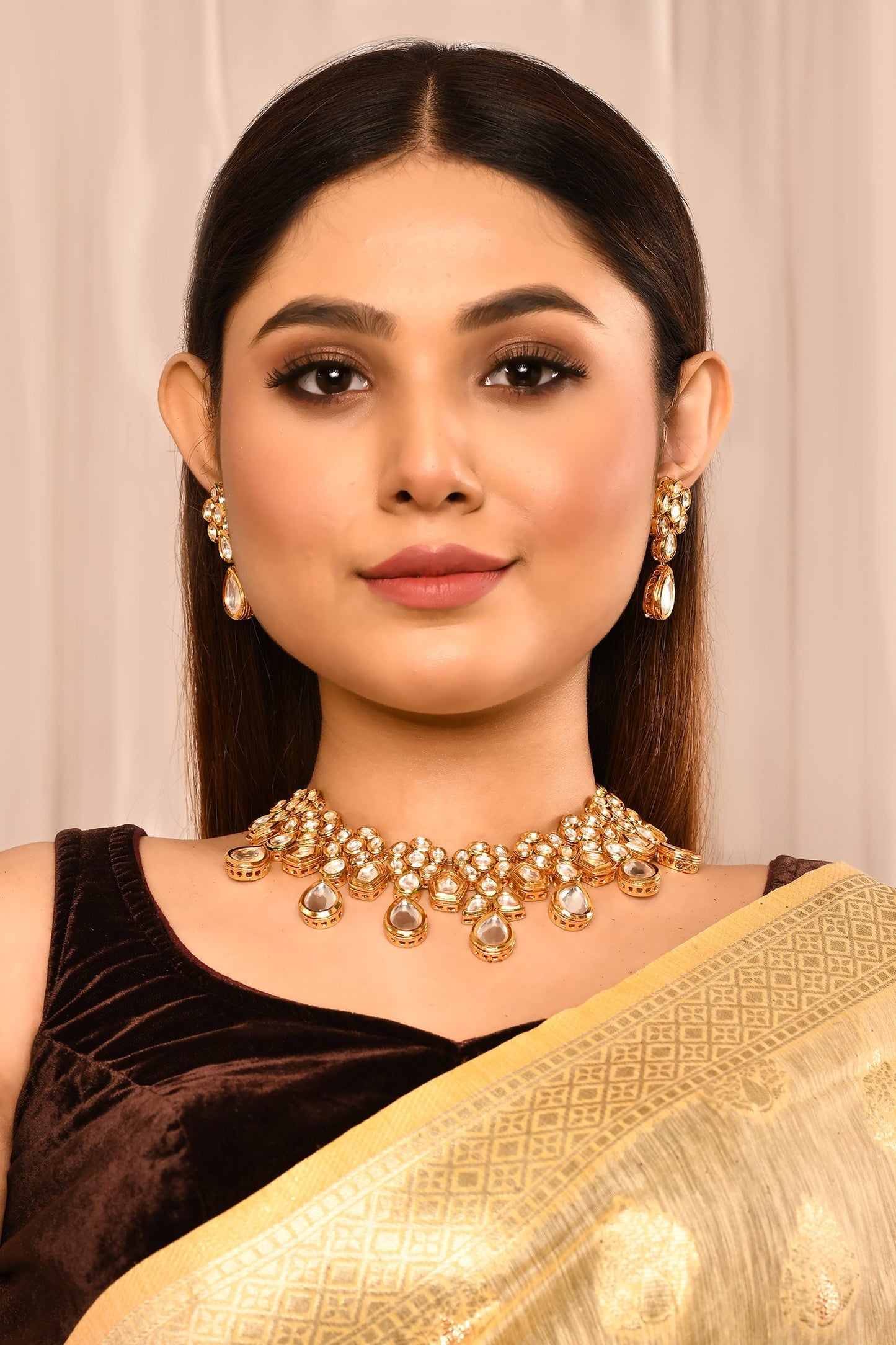 Floral Kundan Choker Set 