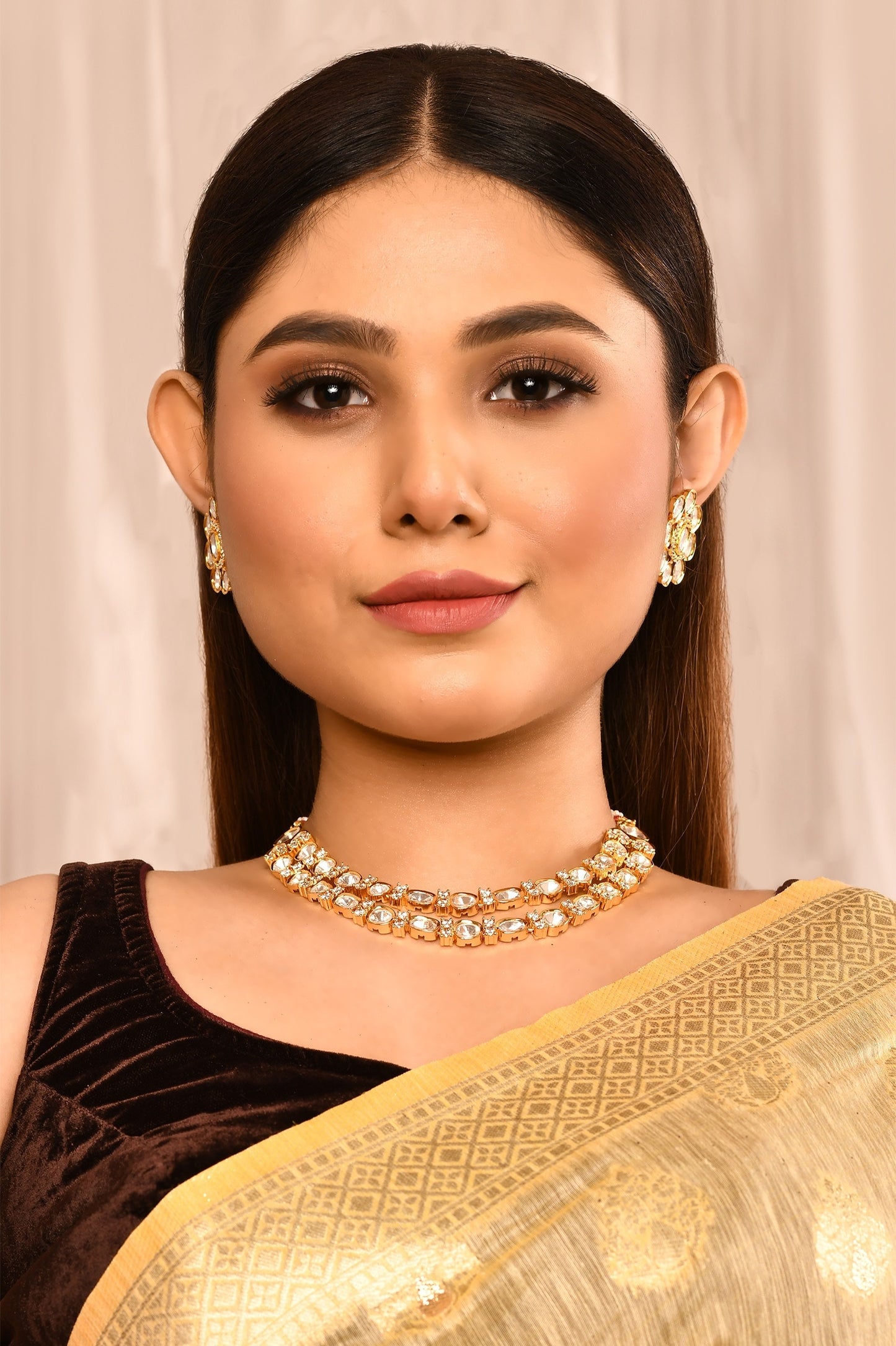 Kundan Polki Necklace Set 