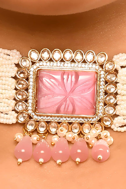 Multi Layered Pearl Choker Set 