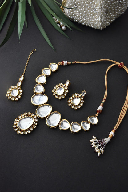 Floral Pendant Drop Necklace Set 