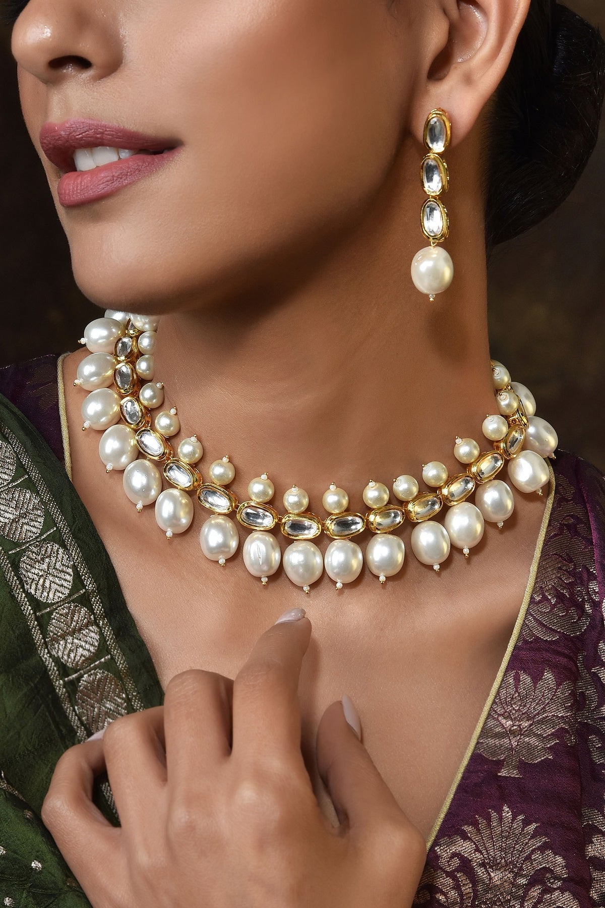 Pearl Necklace Set 