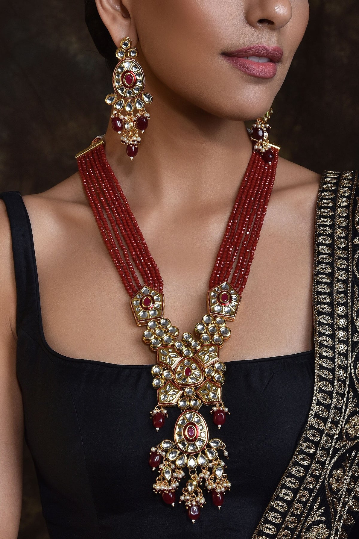 Kundan Pendant Necklace Set 