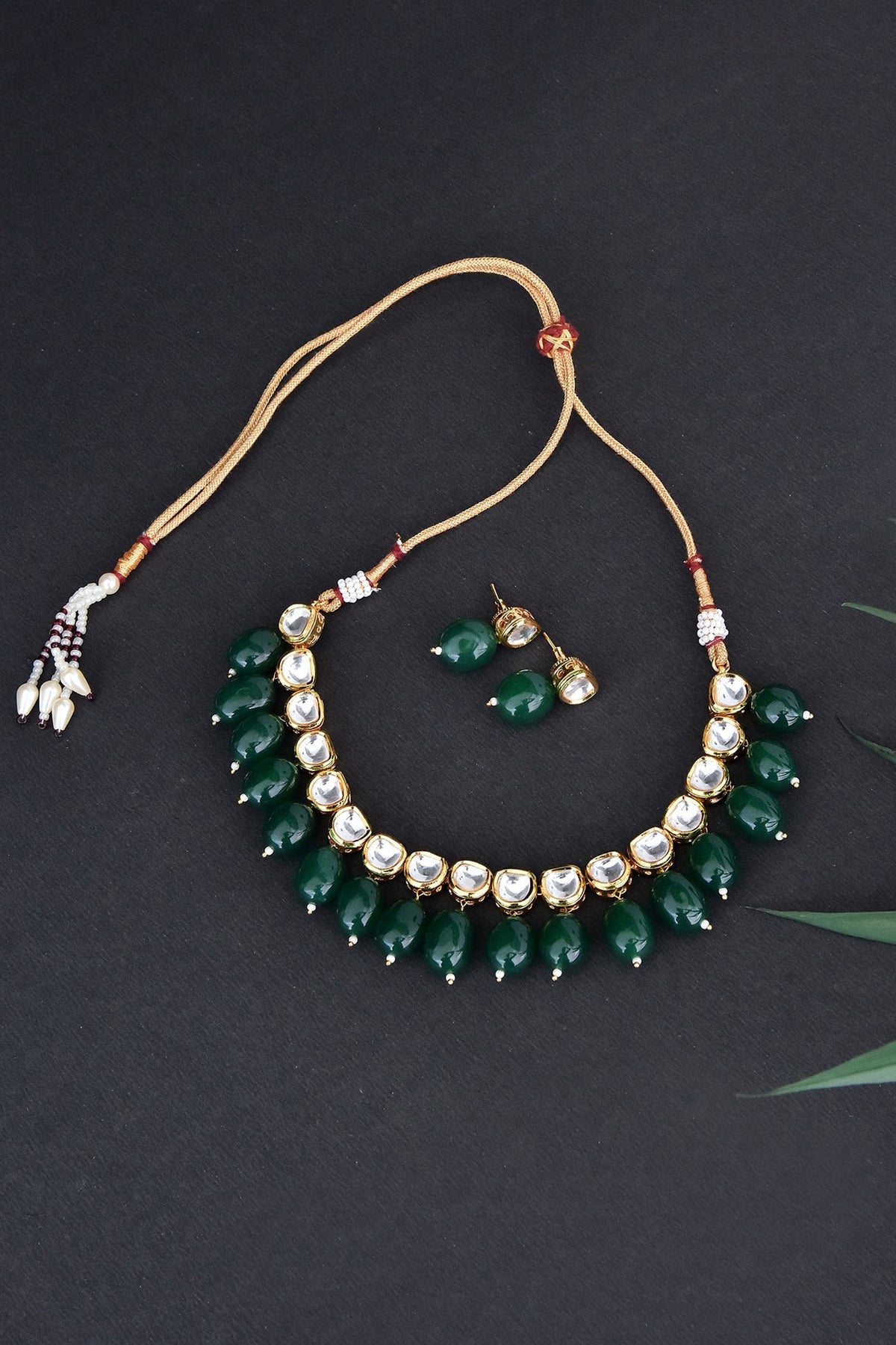 Stone Drop Kundan Choker Set 