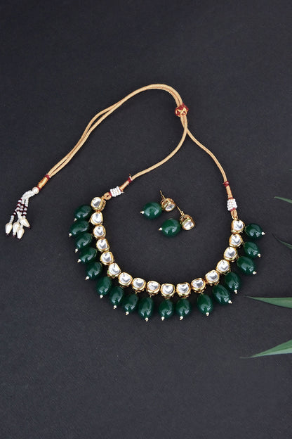 Stone Drop Kundan Choker Set 