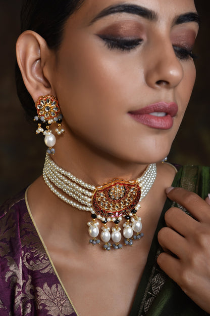 Kundan Floral Choker Set 