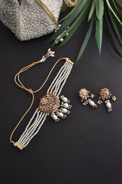 Kundan Floral Choker Set 