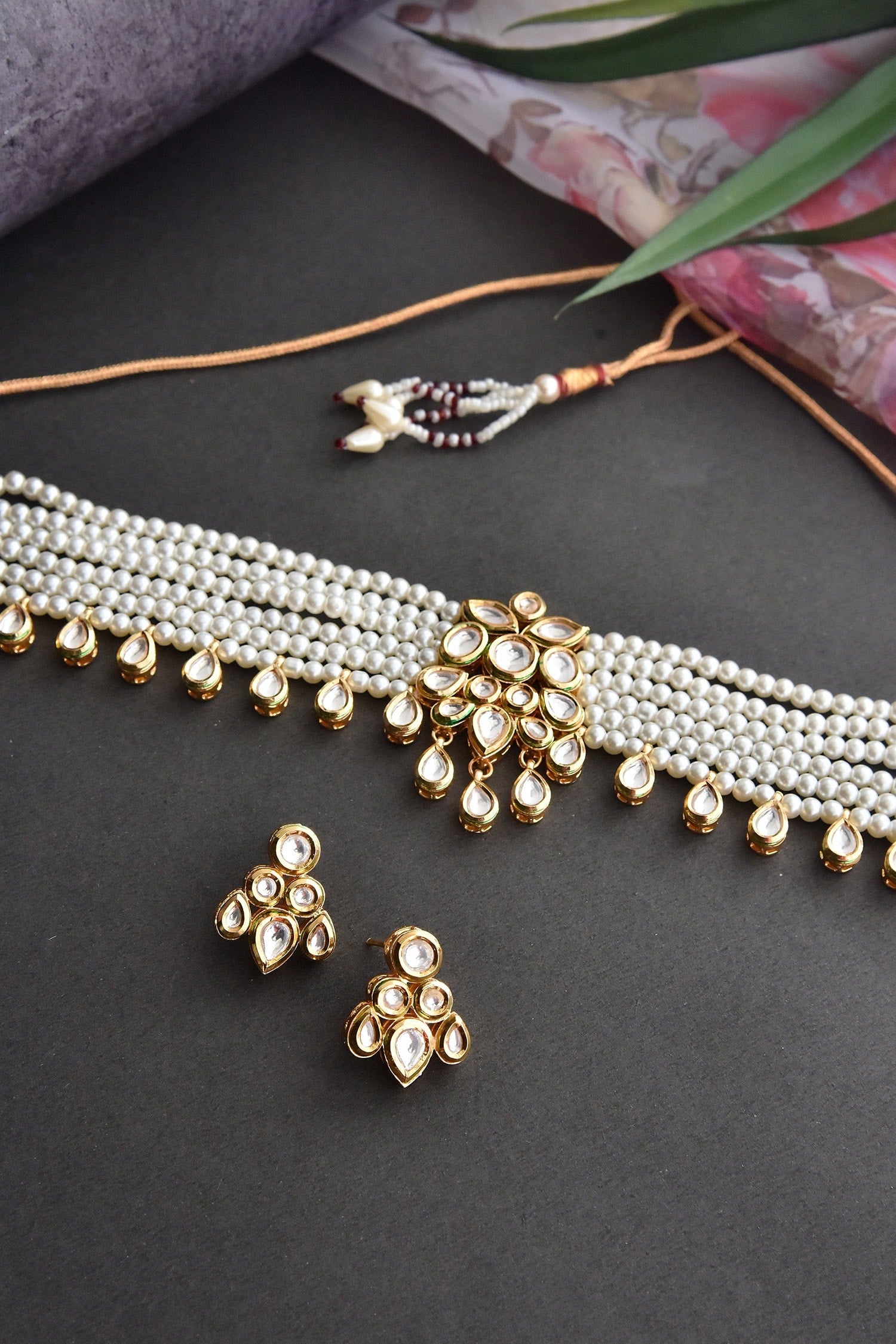 Layered Pearl Choker Set 