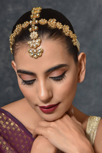 Kundan Floral Mathapatti 
