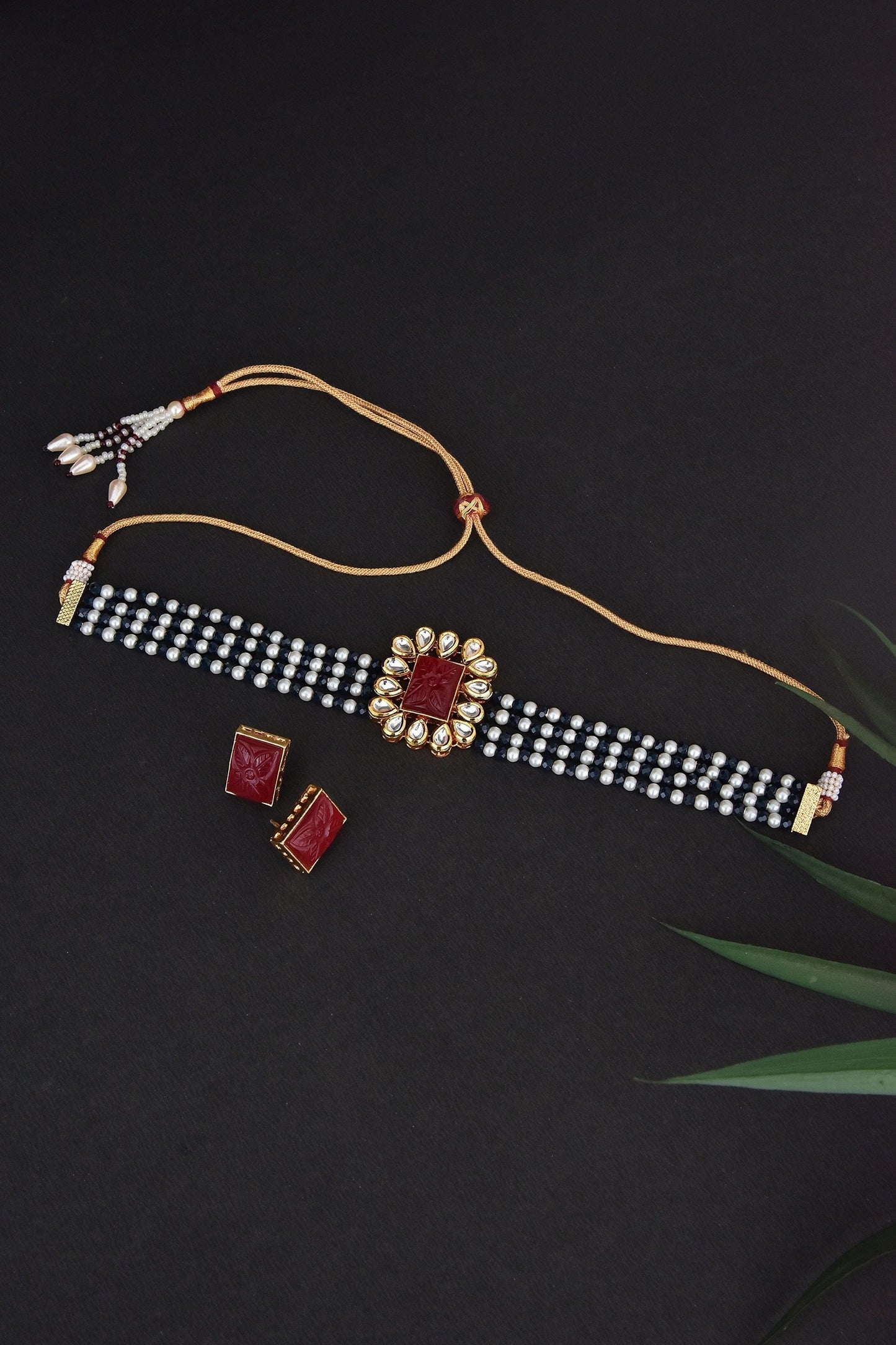Layered Studded Choker Set 