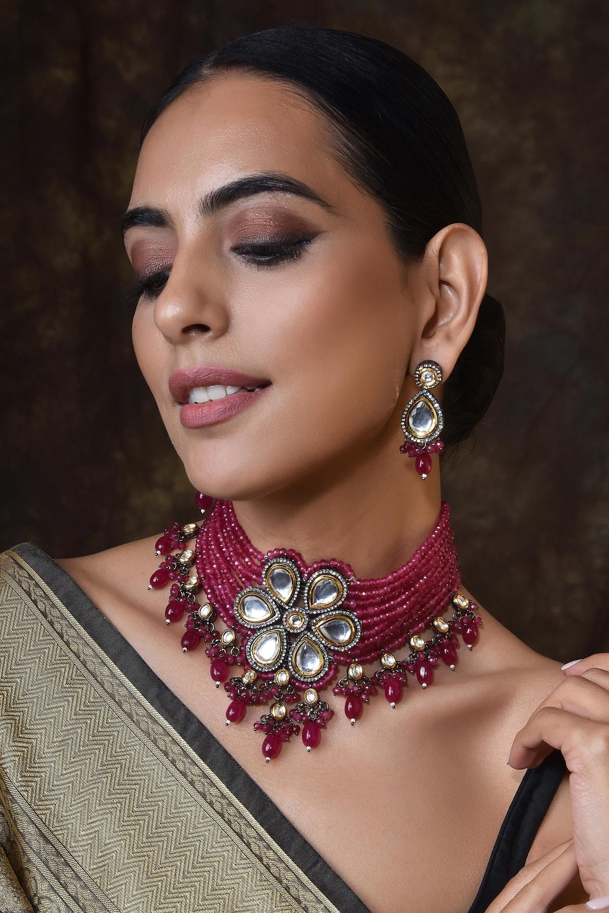 Floral Layered Choker Set 