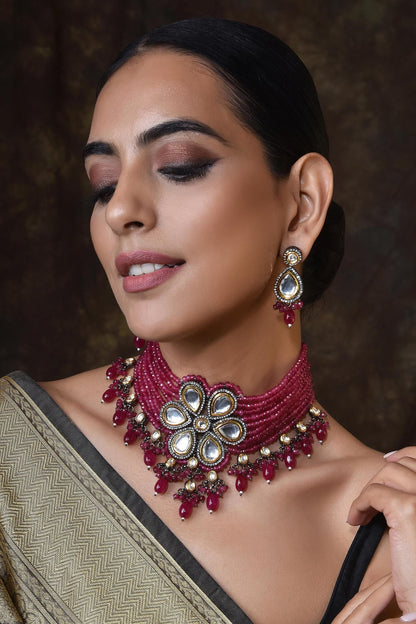 Floral Layered Choker Set 