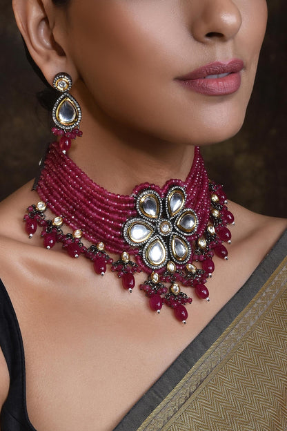 Floral Layered Choker Set 