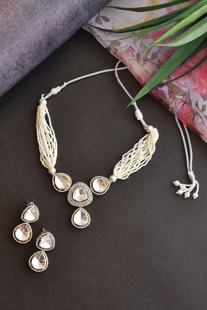 Layered Polki Necklace Set 